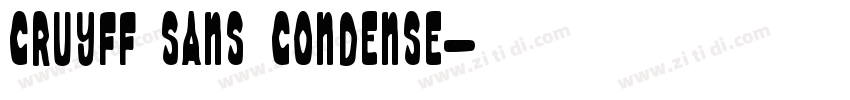 Cruyff Sans Condense字体转换